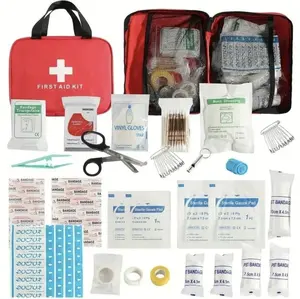 160 Piece First Aid Kit, Premium Waterproof Compact TraumaMedical Kits for Any Emergencies, Ideal for Home, Office, Car,Travel, Outdoor, Camping, Hiking.Boating,Gift for Families#SummerVibes