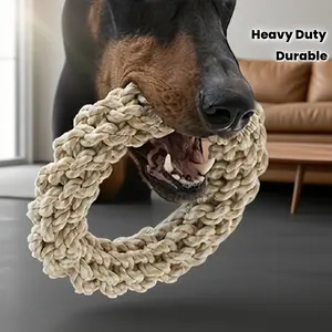 Durable Chew-Resistant Rope Knot Dog Toy, Heavy Interactive Teeth Cleaning Toy for Medium Large Dogs, Strong Bite Resistance, Ideal for Tug-Of-War and Solo Play