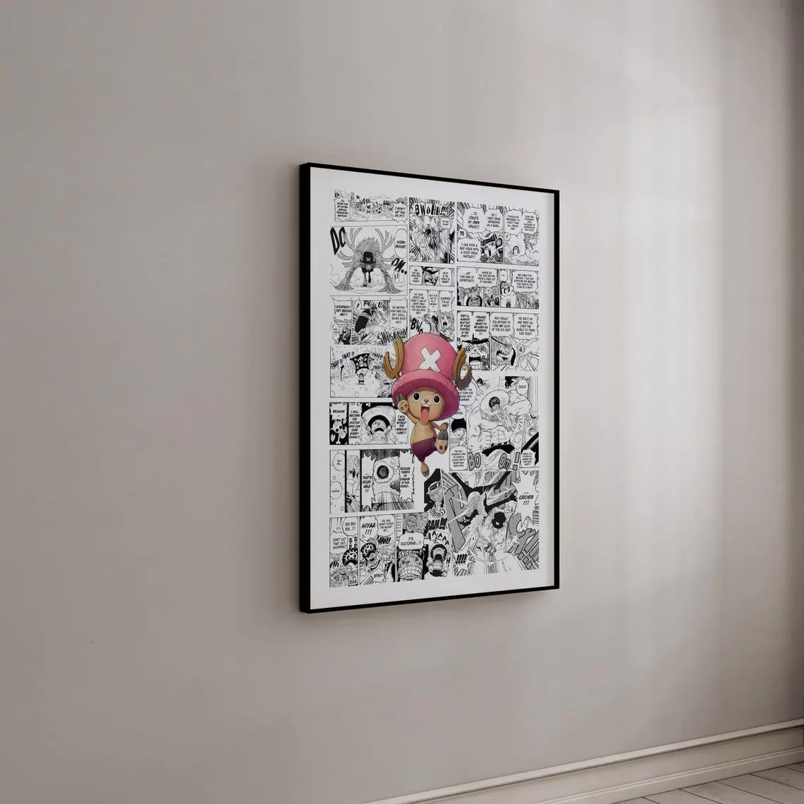 Manga Poster - Tony Tony Chopper - Curated Manga Panels - Digital Print, Unframed Poster for Anime Manga Fan Wall Art, Set up home decor