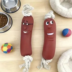 Dog Sausage Chew Toy - Bite-Resistant And Not Easy to Break, Interactive Training Teething Toy, Preferred Material, Sausage Design, Dog Chew Toy, Relieves Teething Discomfort