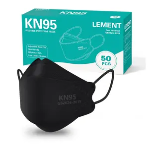 LEMENT KN95 Face Masks,50 Pack Breathable Cup Dust Disposable Masks For Adult,Teenager