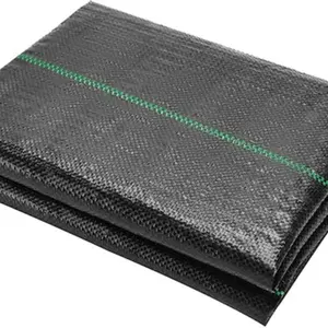 5 x 10 Feet Weed Barrier Fabric Garden Landscape Weed Blocker Woven Fabric Heavy Duty Ground Cover Mat