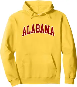 Vintage Alabama Hoodie – Unisex Streetwear Retro Varsity Throwback Pullover