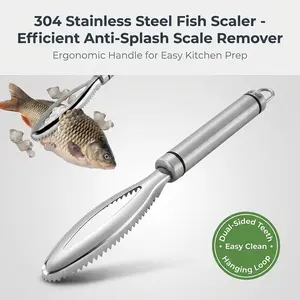 Kitchen Essential! 304 Stainless Steel Fish Scales Scraper, Fast and Easy Cleaning, Durable and Heart-Friendly Kitchen Tool, Kitchen Gadgets