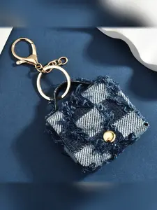 Sweet Cool Style Multi-Color Denim Keychain Bag, New Design Decorative Bag or Earphone Storage Pouch, Elegant All Seasons Accessory