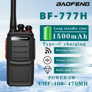 Baofeng BF-777h Walkie Talkies, 16 Channels, 3-5 Kilometer Two-Way Radio, Uhf 400-470mhz, Portable Long Range Wireless Receiver Outdoor Use USB