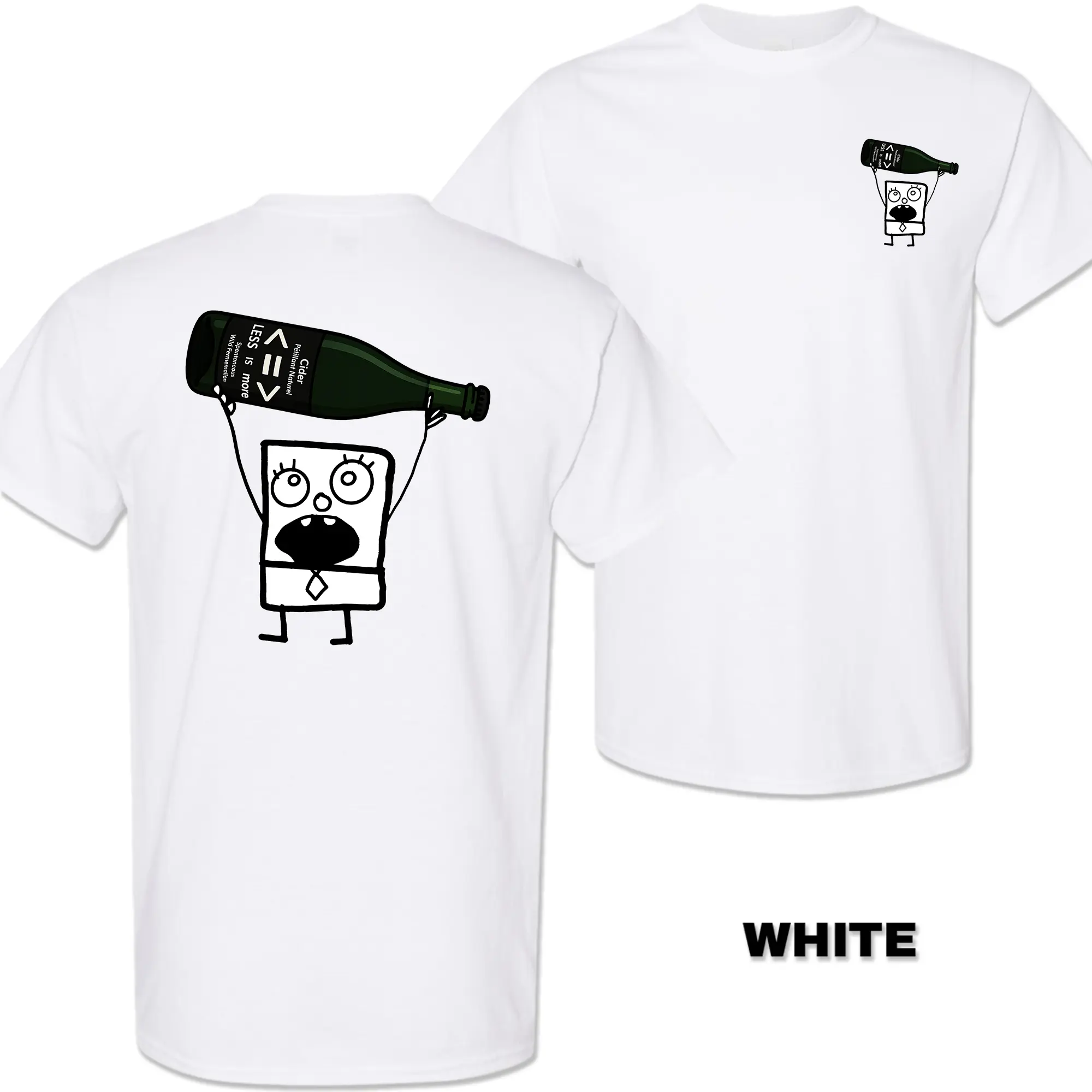 Doodlebob Botanist & Barrel "Less is more" T-shirt - Funny Graphic Tee for Men Women, Meme Shirt, Casual Cotton Streetwear Style - Menswear Tops, Men's T-shirts