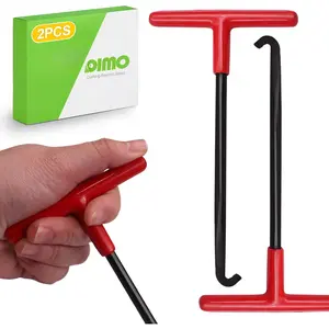 2 count Exhaust Spring Puller Tool, T Handle Spring Hook Tool for , Dirtbike, Trampoline, and Machine Maintenance, Snowmobile Pipe Hook, Heavy Duty Spring Remover Tool