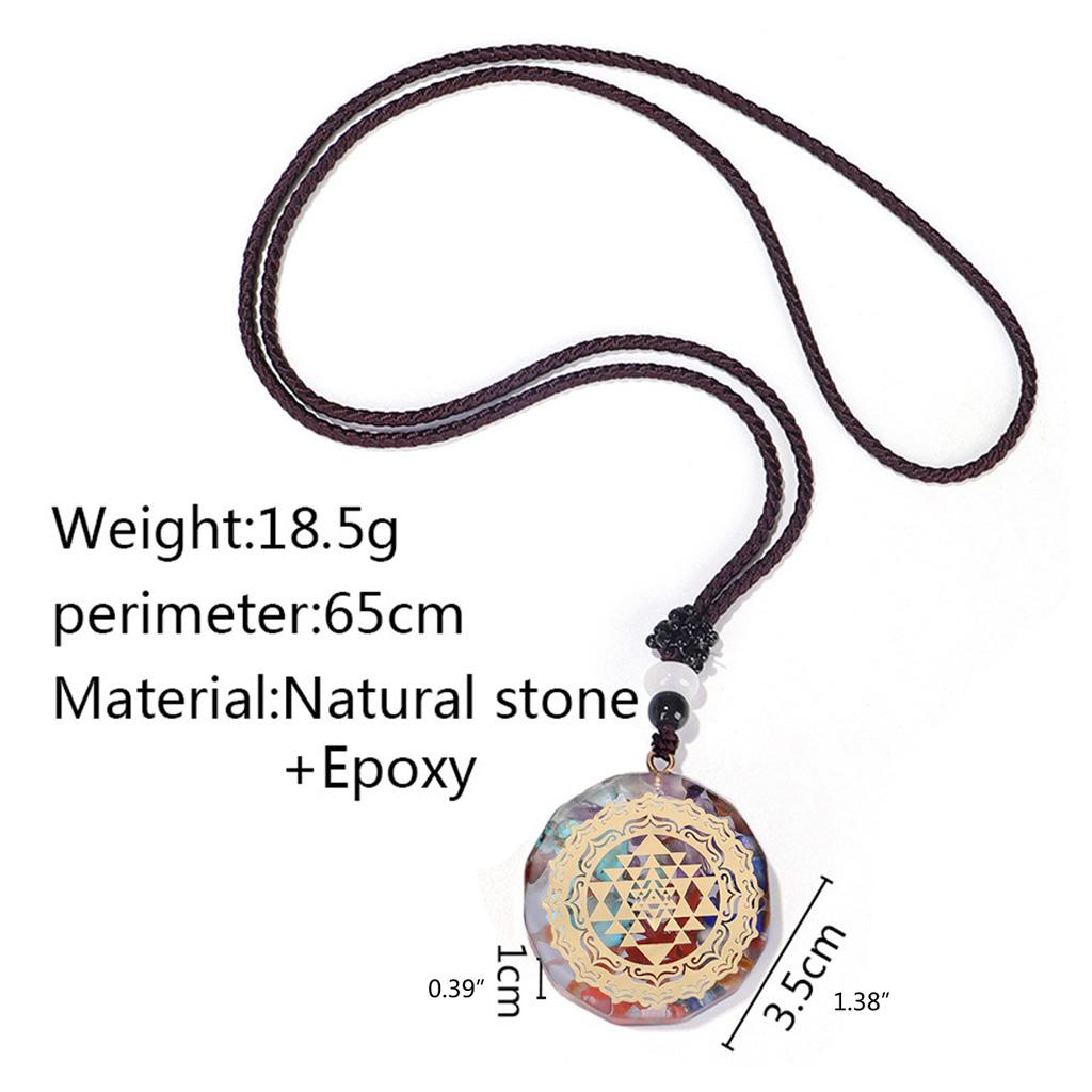 Long Sweater Chain Seven Chakra Energy Yoga Necklace Jewelry for Women Men