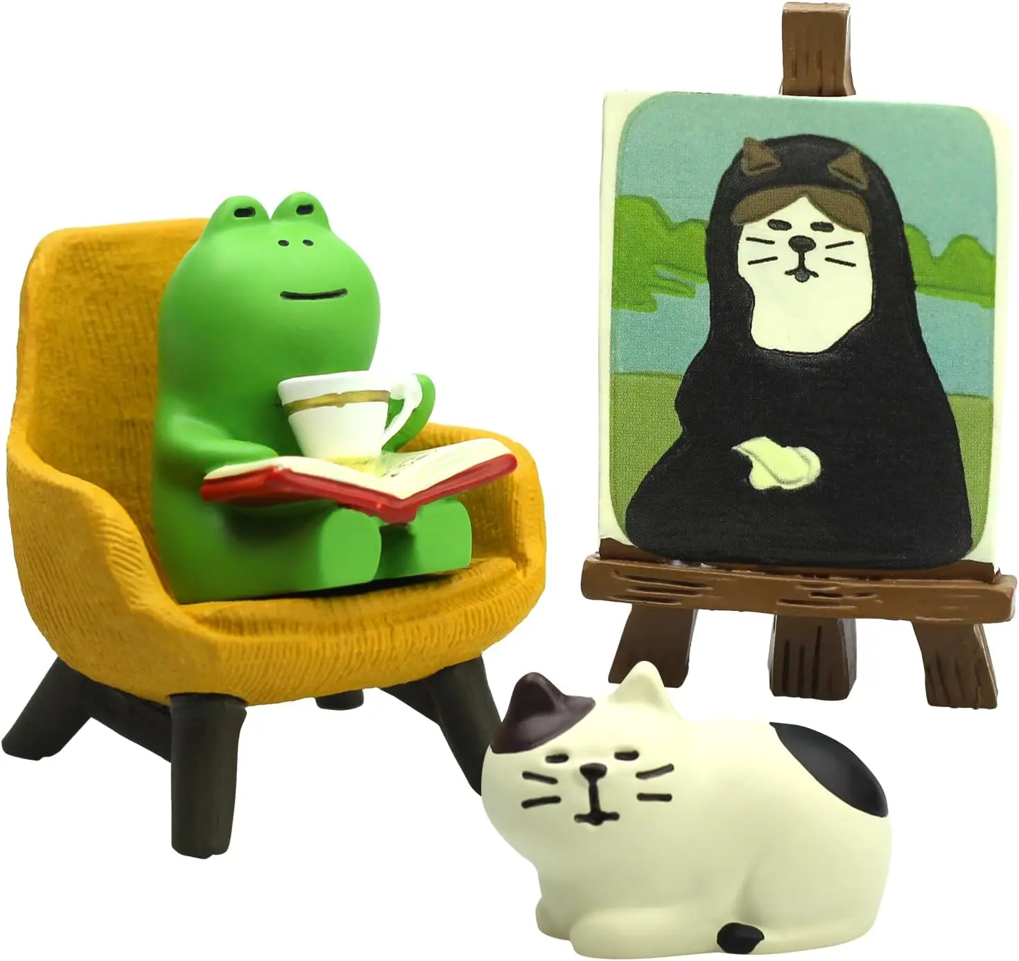 Cute Mini Frog and  Figurine for Office,  Decoration  Cute Frog and