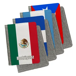 Personalized World Flag Passport Cover Holder - Custom Mexico Travel Wallet Accessory, USA, America, Mexico, and More