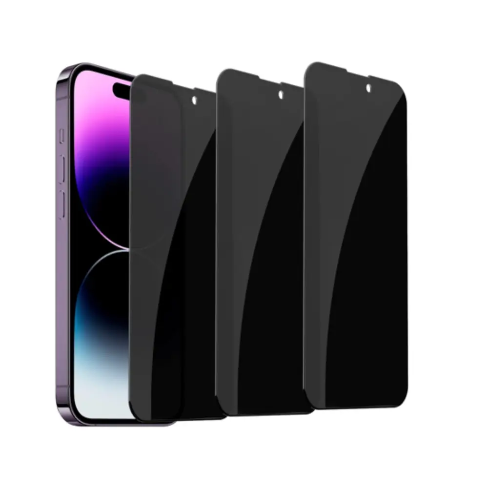 3pcs Privacy Screen Protector Anti Spy Tempered Glass Compatible With Iphone 12 Pro Max 17 16 15 14 13 11 XS X XR Case Friendly Protect Your Privacy