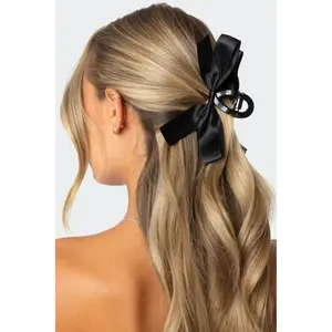 Satin Effect Bow Hair Clip