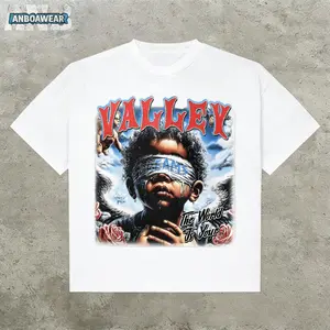Valley The World Is Your Men's Retro 180g Cotton T-Shirt, Printing Grunge Style, Street Clothes, Large T-Shirt,  Jesus Shirt, Graphic Y2K Shirt, It Is the Perfect Gift for Family Members and Friends.