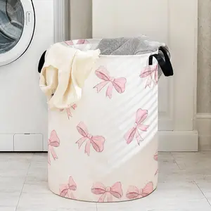 Foldable Laundry Basket with Handle, Butterfly Print Design, Durable Material, Laundry Organizer, Large Capacity Storage Bin for Clothes & Toys, Folding Laundry Hamper