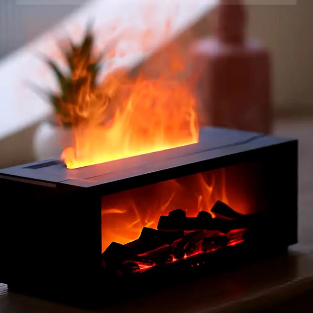 Fireplace Diffuser for Home Fragrance - Wooden Design