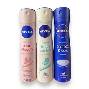 Pack of 3 Bundle Nivea deodorant spray Pearl & beauty, fresh comfort , protect and care Body Care Fragrance