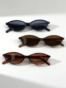 Women's Vintage Cat Eye Frame Sunglasses, Stylish Glasses, Tinted Lens Glasses, Trendy Casual Sunglasses for Everyday Use, Fashion Accessories for Outdoor Activities, Trendy Shades