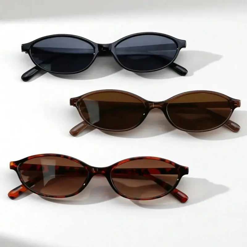 Women's Vintage Cat Eye Frame Sunglasses, Stylish Glasses, Tinted Lens Glasses, Trendy Casual Sunglasses for Everyday Use, Fashion Accessories for Outdoor Activities, Trendy Shades, Trendy Frames Sunglasses