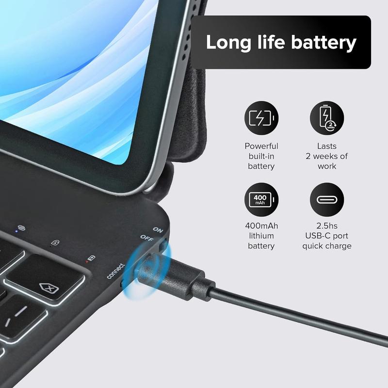 Magic Keyboard for iPad Pro 11&Air 11 Inch (M2,2024/M3,2025) and 10.9" iPad Air 5th&4th Generation, Magnetic Keyboard Case with Multi-Touch Trackpad for iPad Pro 11”1st/2nd/3rd/4th Gen,Backlit