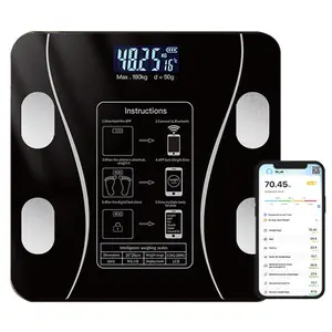 Smart Scale for Body Weight, Digital Bathroom Scale BMI Weighing Bluetooth Body Fat Scale, Body Composition Monitor Health Analyzer with Smartphone App, 400 lbs