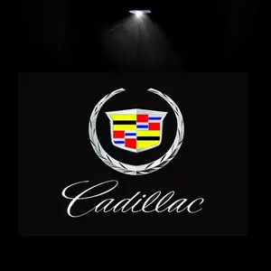 2pcs Car Door Welcome Light LED HD Projector Lamp, Courtesy Lights Accessories for Cadillac Ct5 Ct6 Xt4 Xt5 Xt6 Ats Srx Xts Cts