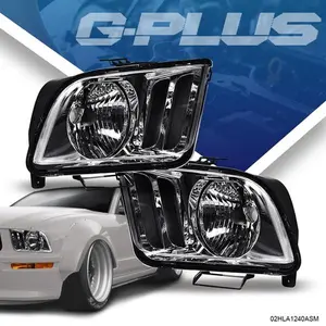 Fit For 2005-2009 Ford Mustang Left&Right Smoke/Black Headlights Replacement
