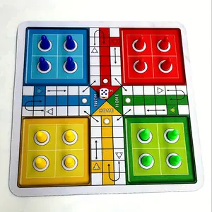 Classic Ludo Game Board, Strategy Tabletop Game for Family Night, Party, Travel, Multi-Purpose Chess Pieces, 2-4 Players Fun Sharing