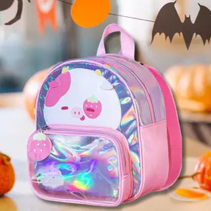 MeWaii Strawberry Cow Cute Bag Backpack Cute Bag Aesthetic Backpack Gift Soft, Fluffy & Spacious Interior - Perfect for Birthday Gifts Halloween Gifts, Teens & Young Teens, Birthday Easter Christmas Gifts, Valentine's Anniversary