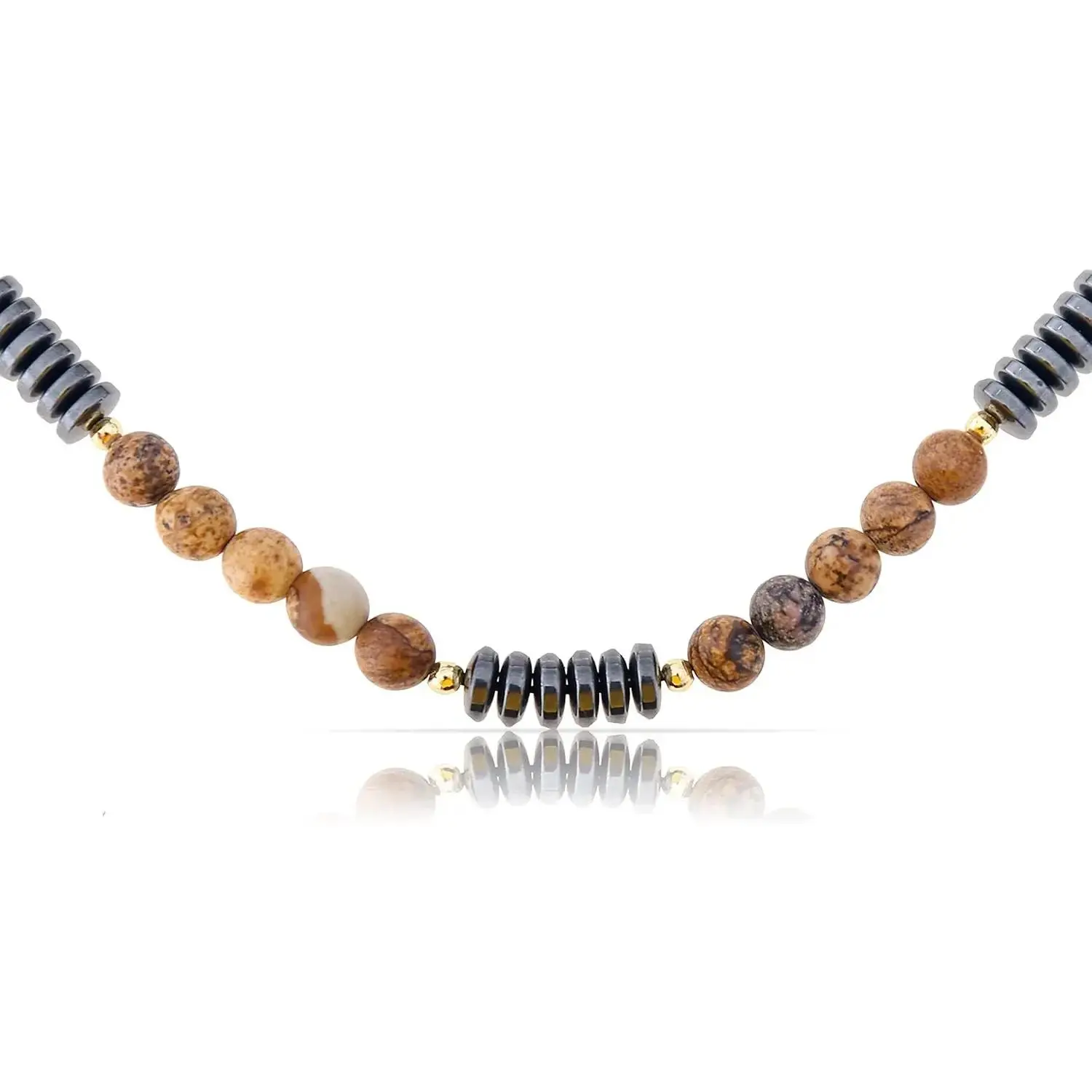 Surfer Necklace for Men with Natural Coconut Beads Waterproof Surfer Beaded Necklace for Men Handmade Beach Festival and Summer Accessories Gift for Him