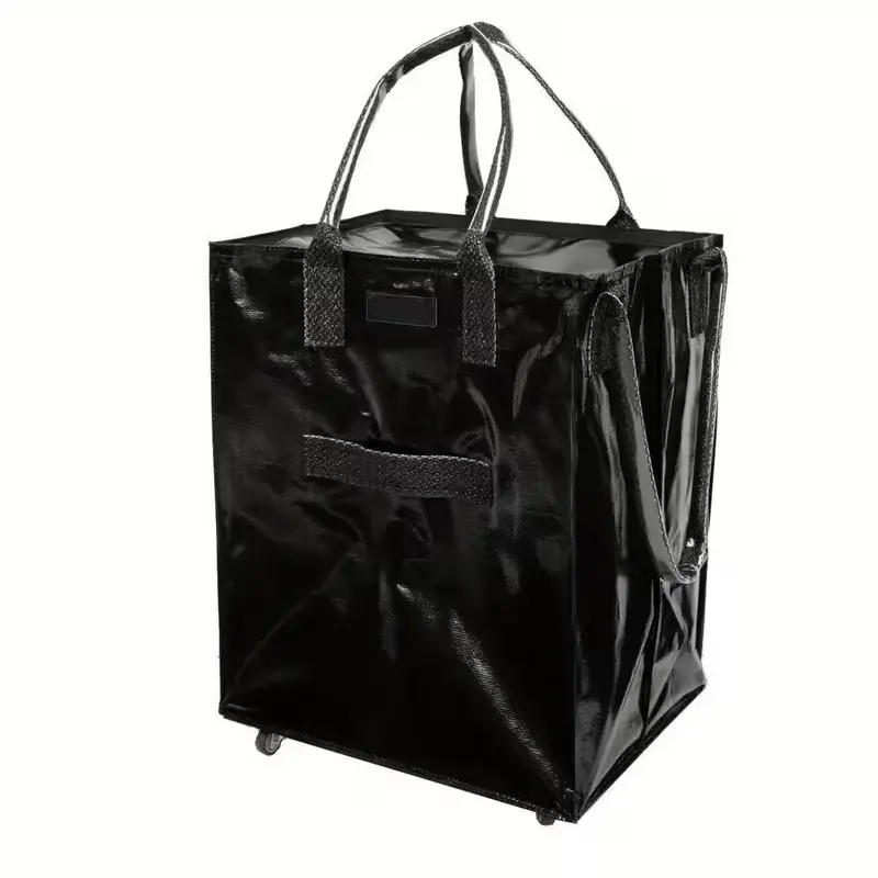 Foldable Cart Large Reusable Grocery Bag On Wheels Shopping Trolley Rolling Tote with Zipper Closure Lightweight Carries Up to 66 lb Folds Flat Unbreakable Handles Perfect for Travel Bedroom Vanity Desk Expandable Lightweight Suitcase - Folding studen