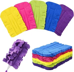 Duster Refill Compatible with Swiffer Hand, 8PCS Reusable Duster Pads for Swiffer, 360° Heavy Duty Fleece Duster Refills Washable for Cleaning Ceiling Fan Window Kitchen