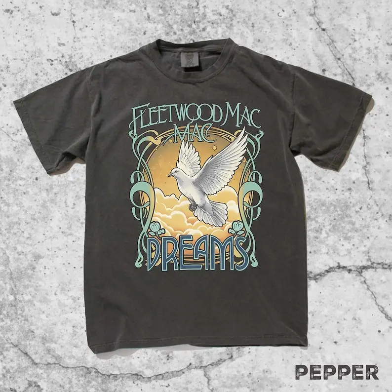 Fleetwood Mac Graphic T-Shirt, Retro Rock Music Tee, Vintage Band Style