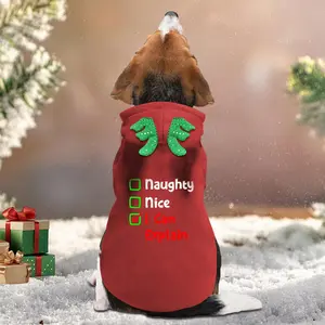 Pet Christmas Themed Hoodie, Cute Cartoon Print Pet Clothes, Warm Pet Clothes for Small Medium Dogs & Cats, Husky Clothes