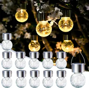 12 Pack Hanging Solar Lights Outdoor,Solar Outdoor Lights Decorative, Solar Powered Waterproof Light, Hanging Globe Light for Garden, Yard, Patio, Lawn, Flower Bed(Warm White)