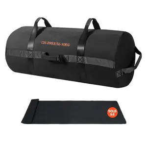 Workout Sandbag Heavy Duty Fitness Bag For CrossFit And Weight Training 125-200 Lbs - Durable Adjustable Sandbag For Home Gym, Functional Fitness, Strength Training, Full Body Workouts, Portable Training Equipment