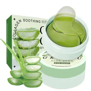 30 Pairs Aloe Vera Collagen Gel Eye Masks, Natural No Fragrance, Reduces Dark Circles, Tightening, Anti-Wrinkle, All Skin Types, Perfect Gift