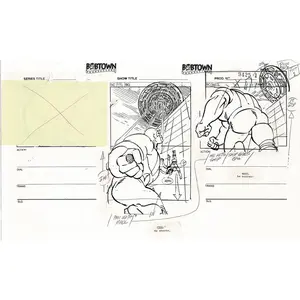 Jim Lee Wildc.a.t.s. Wildcats Production Animation Storyboard Nelvana 1994-5 D1-078