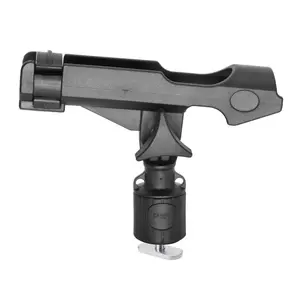 Adjustable Removable Boat Mount Fishing Kayak Rod Holder, Swiveling Hold Pole Bracket Fishing Tackle Accessory