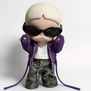 1/8 scale articulated figure outfit — purple cropped sweatshirt, casual and versatile
