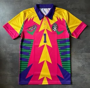 Fashion MEXICO# campos soccer jersey player POLO shirt, 1998 Inspired Football