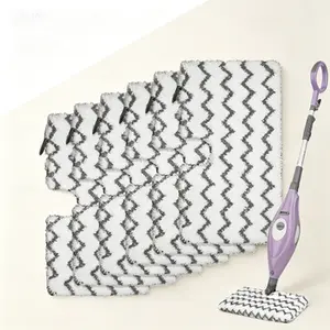 6 Pack Washable Mop Pads Steam Mop Replacement Cloths for Shark S3501 S3601 S3550 S3801 S3901 S3601D S3801CO S3901D S3455K S2902 SE450 Steam and Scrub Pocket Mop Steamer Pads Reusable Machine Washable No Glue Needed Pocket Design