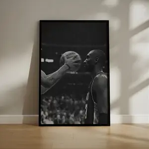 Kobe Bryant “Lock In” Poster | Motivational Basketball Wall Art | Lakers Legend Print for Gym, Studio, or Game Room - NO FRAME