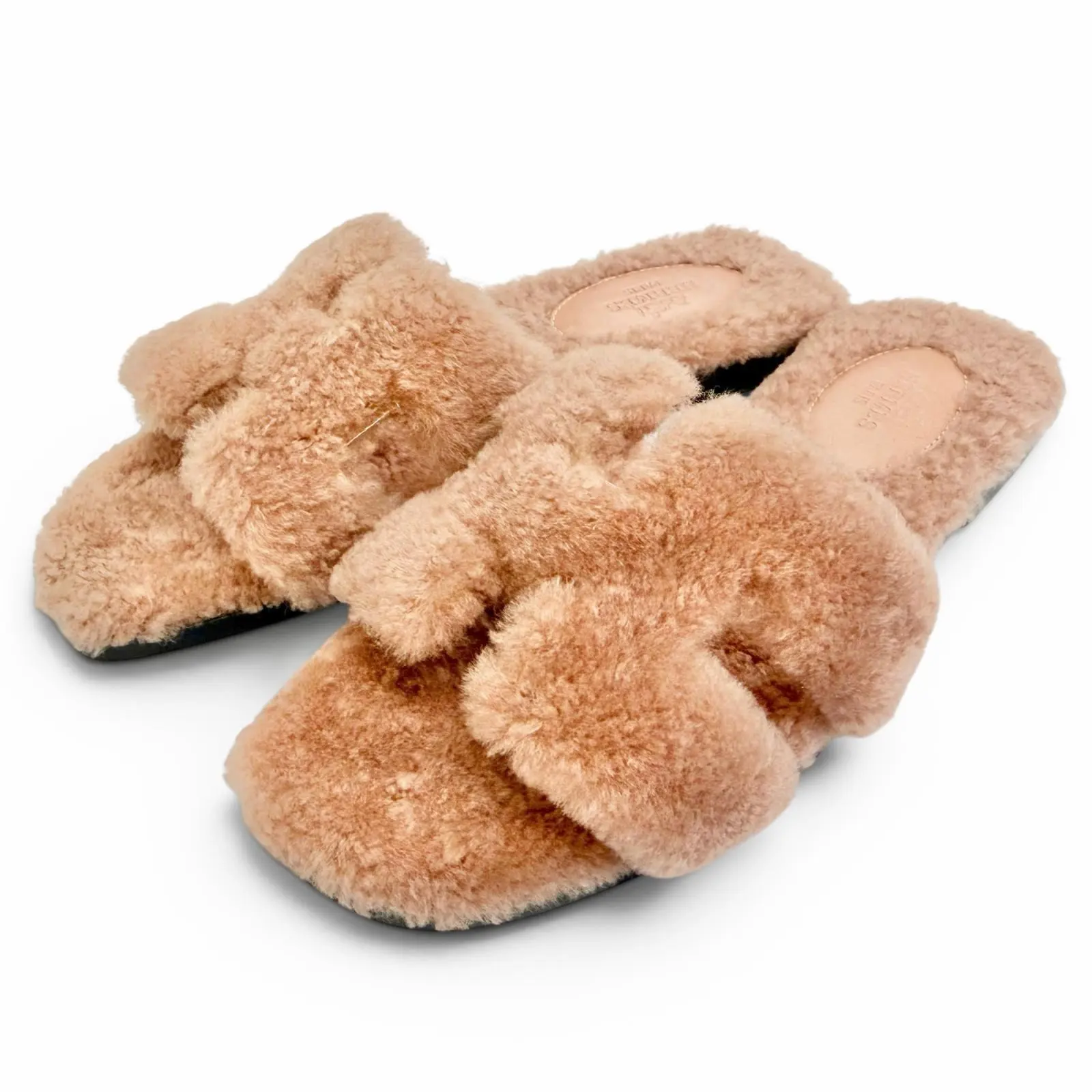 Pre-owned HERMÈS Lambskin Small Leather Goods Hermes Oran Sheepskin Sandals