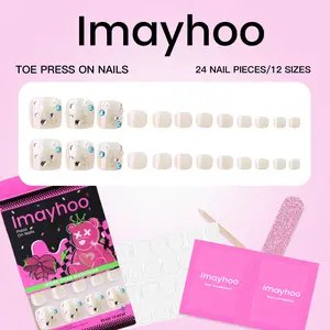 Imayhoo Toe nails Press on nails 24pcs IMHT0012-Nail Care,Nail Art