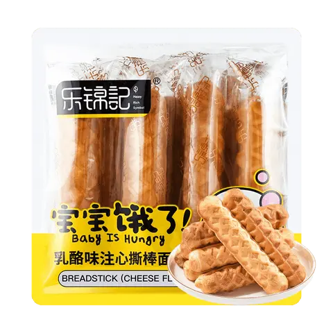 LEJINJI Breadstick Cheese Flavor 13.4oz Soft Bread with Light Cheese Filling Snack for Coffee or Tea - Cake