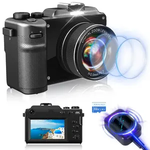 4K 64MP Digital Photo Camera, 20X Zoom Dual Lens Travel Camera with 32GB TF Card, 3 inch' Autofocus Compact Camera for Teenage Beginners and Students