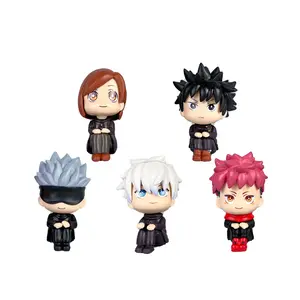 5pcs Jujutsu Kaisen Chibi Sitting Figures - Gojo, Yuji, Megumi, Nobara GojoSatoru
