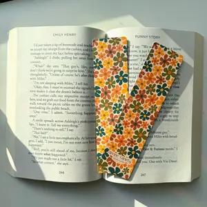 fall flowers bookmark - 2x8in decorative bookmark - book accessories