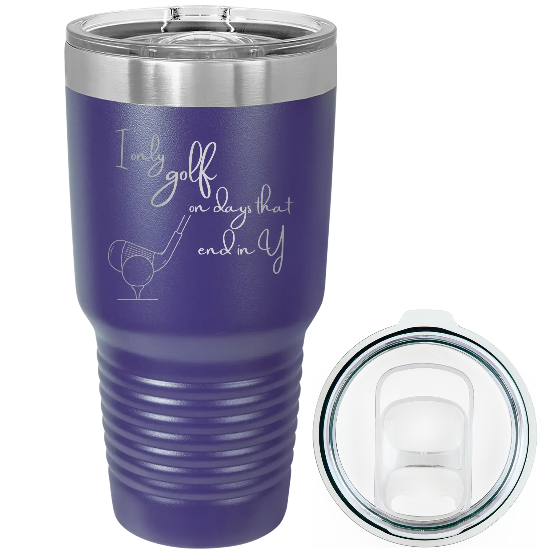 Personalized Days that end in Y 30 oz Tumbler - Purple